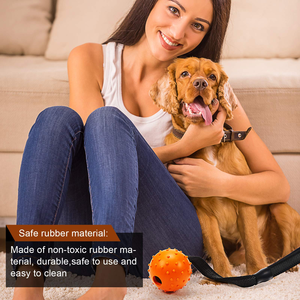 Jouet pour chien robuste pour la lutte de traction - Balle en caoutchouc interactive sur corde pour la mastication agressive et l'entraînement - Product Image 3