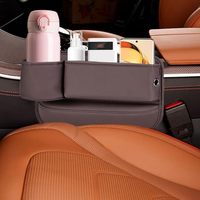 Boîte de rangement pour l'espace entre les sièges de voiture avec porte-gobelet, organisateur de fente de siège pour accessoires intérieurs de voiture, sac porte-gobelet de voiture, vente en gros OEM