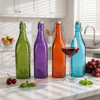 Bouteille en verre vide personnalisée pour spiritueux, 500ml, 700ml, 750ml, transparente, pour Vodka, Whisky, Gin, Brandy, avec bouchon en liège