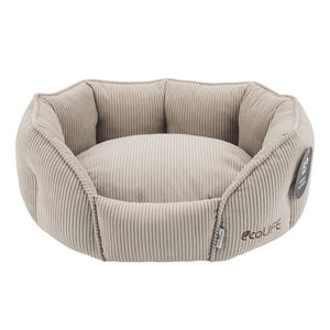 Şevkli arkadaşlar çevre dostu geri dönüşümlü kadife köpek yatağı RPET kumaş GRS OEKO-TEX yuvarlak köpek yatağı - Product Image 2