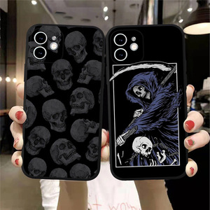 11 thiết kế Punk phong cách TPU Skeleton Skull điện thoại bao gồm phim hoạt hình sọ điện thoại trường hợp đối với iPhone 15 Pro Max 14 13 12 Pro 6 7 8 - Product Image 1