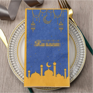 Ramadan Themed Printed Napkins Rectangle Medium Size Disposable Party Supplies for Holiday Celebration - Product Image 3