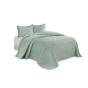 Juego de Cubrecama Reversible Royal Comfort Tamaño Queen, 100% Poliéster, Diseño Sólido Cosido, para Dormitorio - Product Image 1