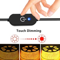 Type professionnel USB C mâle à Usb un mâle tactile gradateur en ligne sur le câble de contrôleur de commutateur d'arrêt pour bande de lumière LED