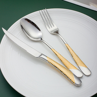 Großhandel Luxuriöses Metallbesteck Gold Silber Edelstahl Steakmesser Gabel Löffel für Zuhause oder Hochzeit Nachhaltig für Veranstaltungen