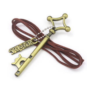 Nouveau design Anime <span class=keywords><strong>Eren</strong></span>, collier pendentif en métal bronze avec <span class=keywords><strong>clé</strong></span> et mot de passe - Product Image 2