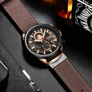 CURREN 8380 Chronograph Watch Big Dial Quartz Men Watches Casual <b>Clock</b> Made in China - Product Image 4