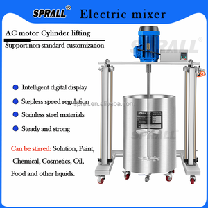 SPRALL 1000L Champú cosmético Agitador <span class=keywords><strong>de</strong></span> pintura Corte <span class=keywords><strong>de</strong></span> alta velocidad eléctrico Dispersor homogéneo Dissolver Máquina mezcladora - Product Image 2