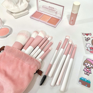 Mới Nhất 12Pcs Giá Thấp Tốt Tay Thủ Công Màu Hồng Màu Xanh Chất Lượng Cao Trang Điểm Bàn Chải Thiết Lập Tư Nhân Màu Hồng Trang Điểm Bàn Chải Thiết Lập - Product Image 5