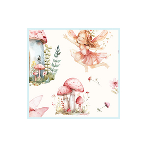 Juego de Decoración para Fiestas Infantiles DAMAI, Platos y Vasos de Papel con Diseño de Hongo Elfo Rosa, Juego de Vajilla para Fiestas de Cumpleaños - Product Image 3