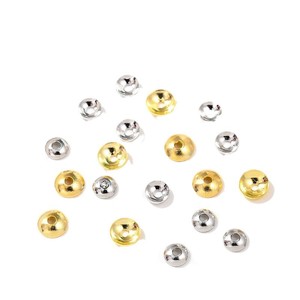 <b>Copper</b> Flower Holder 18K Gold Plated Round For <b>Bracelet</b> Making DIY Jewelry Accessories - Product Image 5