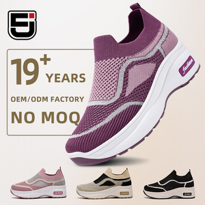 G-2115 <span class=keywords><strong>Sneakers</strong></span> da Donna in Cotone Foderato in Tessuto, Scarpe da Passeggio alla Moda Stile Calzino con Soletta in PVC, Tendenza Primavera/Autunno - Product Image 1