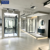 Vitrine moderne sur mesure pour carreaux, avec cadre métallique pour montage facile, pour salle de bain, salle de douche, articles sanitaires, salle d'exposition de carreaux