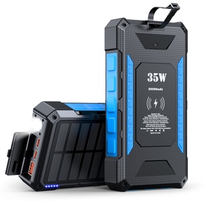 Nuovo arrivo PD 35W a energia <span class=keywords><strong>solare</strong></span> <span class=keywords><strong>portatile</strong></span> Power Bank 20000Mah con pannello <span class=keywords><strong>solare</strong></span> caricatore 15W caricatore senza fili - Product Image 3