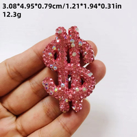 Nouvelle Série Y2K Rose Brillant et Mignon : Breloques Nœud Papillon, Sac à Monnaie, Signe Dollar, Lèvre et Strass pour Décorations de Coque de Téléphone