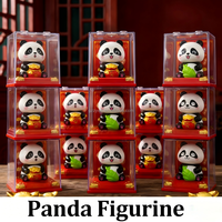 Panda solaire de 3 pouces qui bouge la tête automatiquement, figurine en plastique, ornement pour l'intérieur de la voiture, décoration de bureau à domicile, joli cadeau porte-bonheur