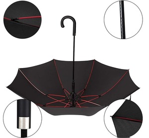 Fabricant de parapluie de pluie coupe-vent promotionnel de luxe avec logo de golf personnalisé pour adultes Design de style classique en vente! - Product Image 2