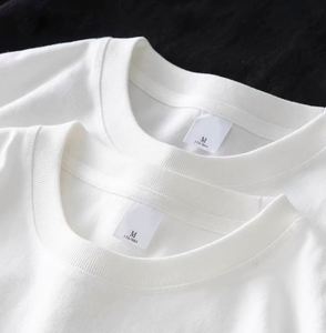 High Quality 100% Cotton Oversized 300gsm Men's T-shirt Custom Logo Oversized Boxy Heavyweight Casual Style Solid <b>Tshirt</b> - Product Image 4