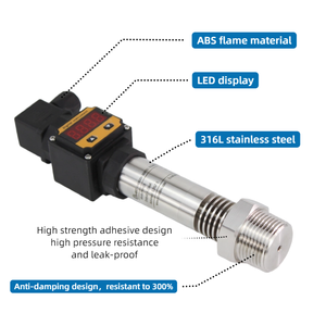SENTEC -0.1~100Mpa Pantalla LED Industrial Antivibración de Alta Temperatura para Petróleo/Hidrología, Material Plano ABS - Product Image 1