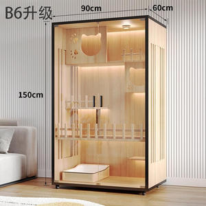 Современный Дизайн, Роскошная, Дышащая, Большая Деревянная Вилла для Кошек, Для Использования в Помещении, Не Требует Сборки, Для Домашних Животных - Product Image 4