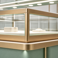 LED-Beleuchtete Schmuck-Vitrine aus MDF-Material für Einzelhandelsgeschäfte und Ausstellungsräume, Komplette Ladeneinrichtung für Juweliergeschäfte
