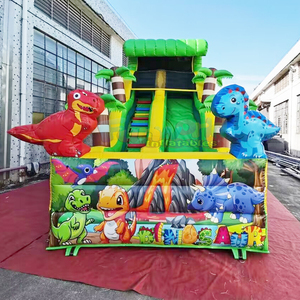 Giant outdoor bounce house combo jumping castle aufblasbare rutsche dino park inflatable <b>slide</b> for kids - Product Image 6