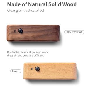 Appliques murales LED nordiques en bois avec détecteur de mouvement, veilleuse magnétique, lampe de chevet portable et amovible, lampe murale LED 360° USB rotatif - Product Image 3