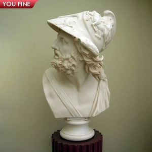 YOUFINE Escultura <span class=keywords><strong>de</strong></span> Busto <span class=keywords><strong>de</strong></span> Guerrero en Mármol Blanco, Tallada a Mano, Casco Romano, <span class=keywords><strong>Dios</strong></span> <span class=keywords><strong>de</strong></span> la Guerra, Busto <span class=keywords><strong>de</strong></span> Piedra para Decoración <span class=keywords><strong>de</strong></span> Interiores <span class=keywords><strong>de</strong></span> Bibliotecas y Museos - Product Image 3