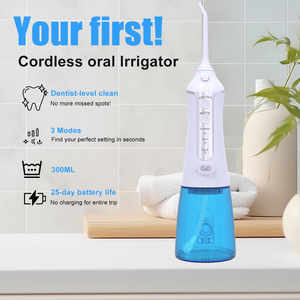 Idropulsore Dentale Portatile Senza Fili a Batteria con 5 Modalità, Impermeabile IPX8, Pulizia Elettrica a Getto - Product Image 1