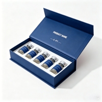 Ensemble de flacons de peptides personnalisés avec marque, 5 flacons de 2 à 10 ml, avec boîte et étiquettes imprimées sur mesure