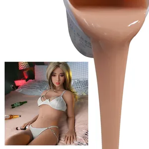 Karet silikon cair untuk kehidupan casting dildo membuat warna kulit untuk mainan seks cetakan silikon boneka seks bahan pembuat