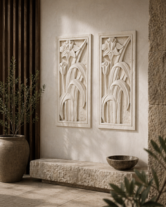 Modern Marble Limestone Wall Relief Custom Design Handmade Carved 3D Sculpture Outdoor Villa Home Decor Art - Product Image 1
