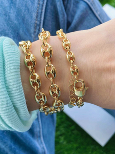 מפעל סיטונאי מצופה זהב 18 קארט מצופה זהב מריינר עוגן - Product Image 3