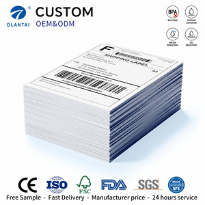 Etiqueta Adhesiva Térmica Directa A4 para Códigos de Barras, Rollo de Papel para <span class=keywords><strong>Etiquetas</strong></span> de Precio para Puntos de Venta, Supermercados e Impresoras de Básculas - Product Image 1