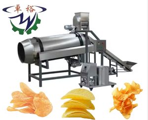 Fabrika özelleştirilmiş yarı otomatik patates cipsi üretim hattı meyve ve sebze cips yapma makinesi - Product Image 4