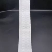 Ruban de rideau en polyester tissé robuste, deux rangées de poches à crochets, design traditionnel blanc, largeur 7,5 cm pour rideaux plissés