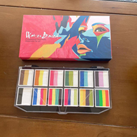 Kit de peinture de maquillage de carnaval de fête 8/12/15/20/42 couleurs doublures de gâteau fendues Non toxiques Palette de peinture de corps de visage d'un trait