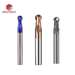 Frese a Testa Sferica con Raggio d'Angolo in Carburo di Tungsteno HRC 45 55 65 a 2/4 Taglienti per Fresatura CNC - Product Image 3