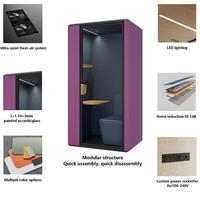 Mini Taşınabilir Modern Ses Geçirmez Kabin Akustik Gizlilik Kabini Sessiz Çalışma Kabini Günlük Ev Çalışması ve Öğrenme Ofis Binası için