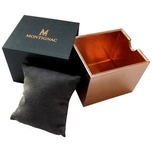 Luxury matchbox style drawer sliding watch packaging box with suede velvet pillow inside