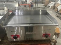 Mesin Pemanggang Gas Stainless Steel untuk Meja Dapur, Pemanggang Hamburger untuk Restoran