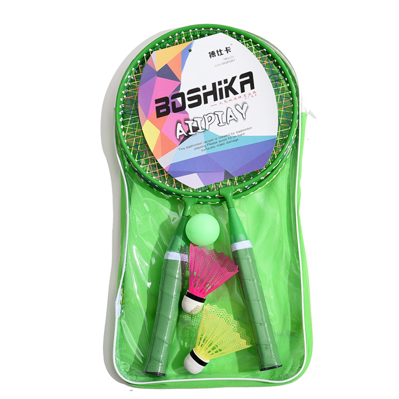 102 green-kids round racket with bag and balls