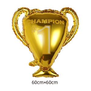 Ballons en aluminium en gros pour la fête : Casque de supporter, ballon de football, terrain de football, match de Coupe d'Europe, thème sportif - Product Image 5