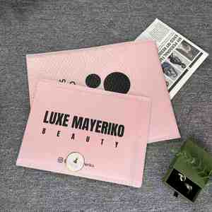 Sobres de Burbuja Rosas para Envíos con Logotipo Personalizado, Sobres de Poliéster Mate para Pequeñas Empresas - Product Image 2