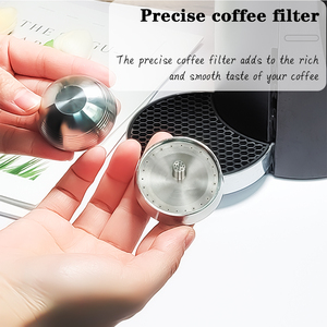 <span class=keywords><strong>Capsule</strong></span> de café rechargeable en acier inoxydable compatible avec les dosettes réutilisables Vertuoline - Product Image 4