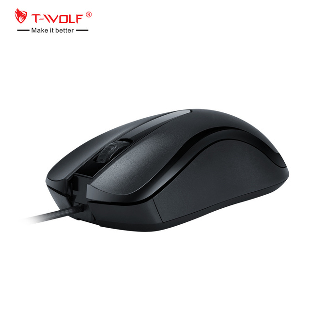 Factory Directly Sale T-WOLF V12 Office Mouse Silent Cheap Optical Wired Mouse Mice USB for Computer Office Desktop Notebook