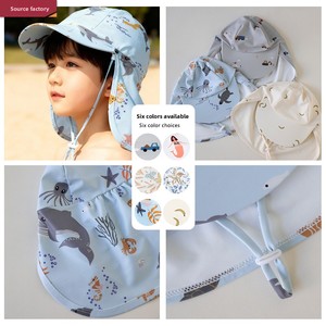 <span class=keywords><strong>Chapeau</strong></span> de bain pour bébé et enfant, protection solaire UPF 50, séchage rapide, large bord, sangle sous le menton, idéal pour l'été - Product Image 2