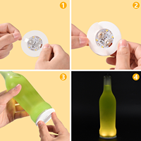 Nouvelle Tendance 2023 : Autocollant LED Lumineux pour Sous-Verre – Décoration Ambiante pour Boîte de Nuit, Fêtes de Diwali, Ramadan et Soirées Bière