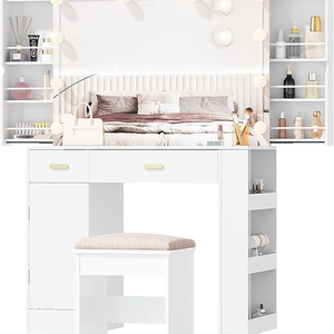 <span class=keywords><strong>Tavolo</strong></span> da Trucco Modulare Moderno Bianco con Specchio, Toletta <span class=keywords><strong>per</strong></span> Camera da Letto, Produttore Cinese - Product Image 4