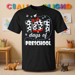 Camiseta con temática de perros para estudiantes de preescolar, 101 días de celebración del 100.º día - Product Image 3